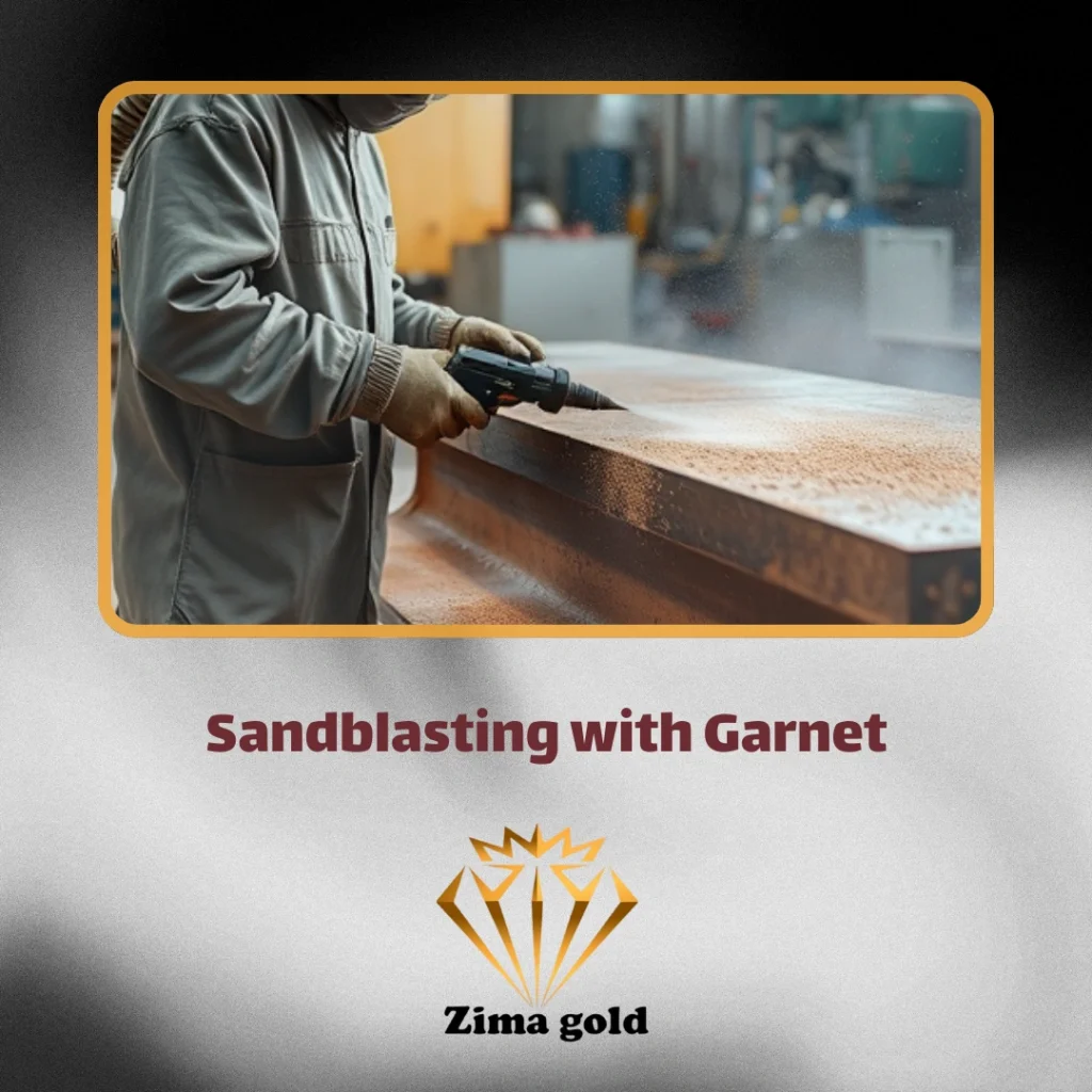 Sandblasting with Garnet